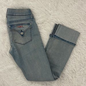 Hudson Cuffed Light Blue Jeans for Women